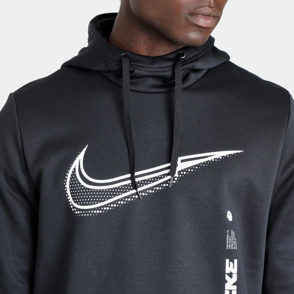 Nike Therma-FIT Training Pullover Hoodie Black / White