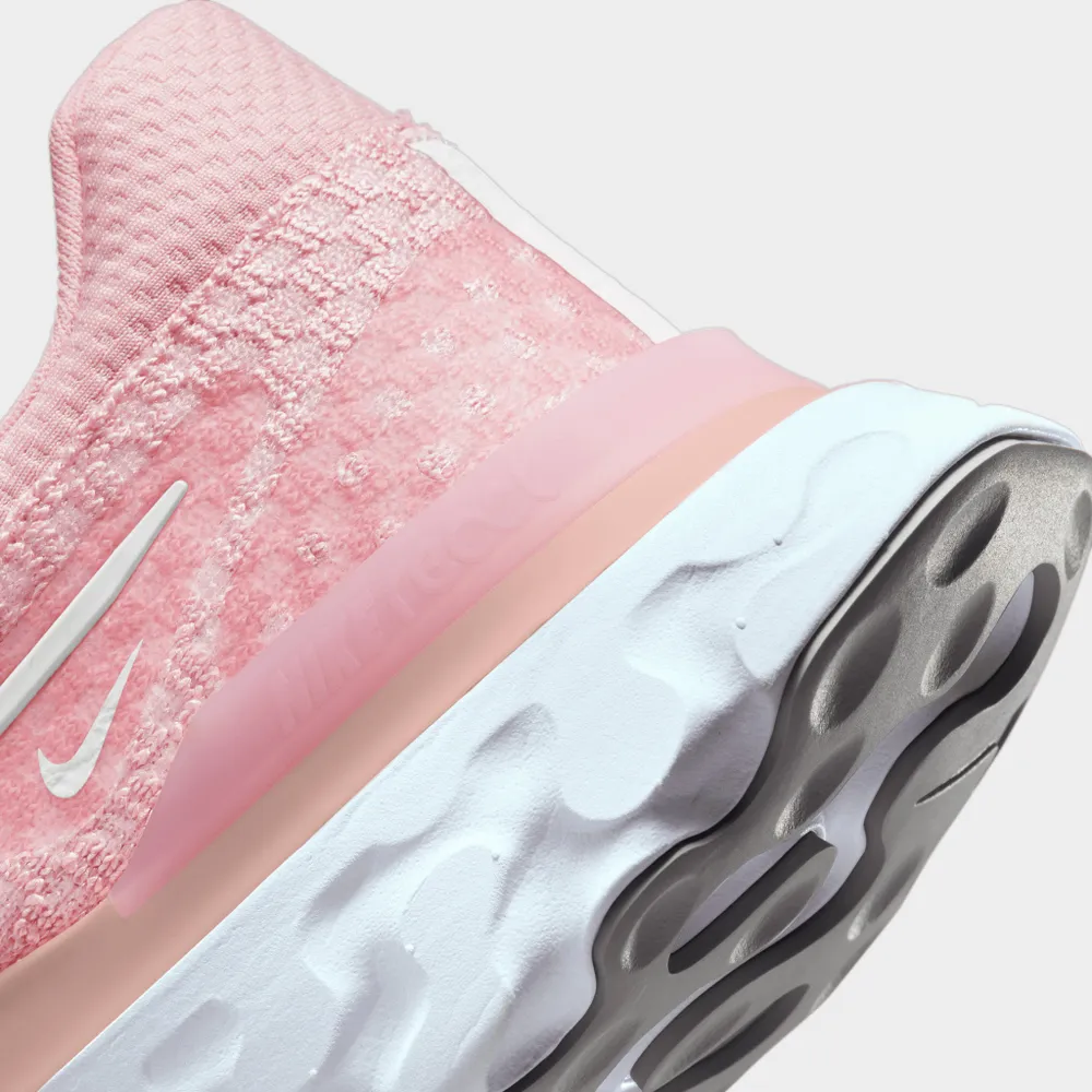 Nike Women's React Infinity Run Flyknit 3 Pink Glaze / White - Foam
