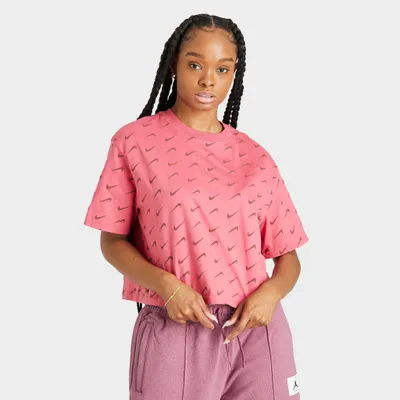 Nike Sportswear Women's Icon Clash AOP T-shirt Archaeo Pink / Cedar