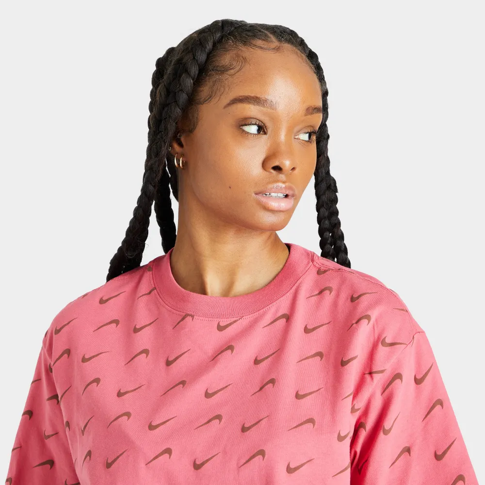 Nike Sportswear Women's Icon Clash AOP T-shirt Archaeo Pink / Cedar