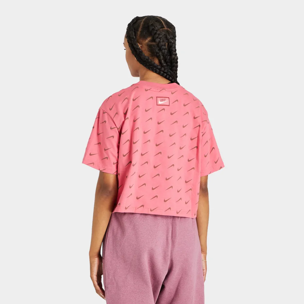 Nike Sportswear Women's Icon Clash AOP T-shirt Archaeo Pink / Cedar