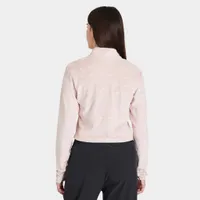 Nike Air Women’s Velour Quarter Zip Pullover Pink Oxford / White