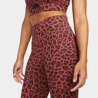 Nike Women’s Dri-FIT One Mid-Rise Printed Leggings Pink / Black Leopard Print