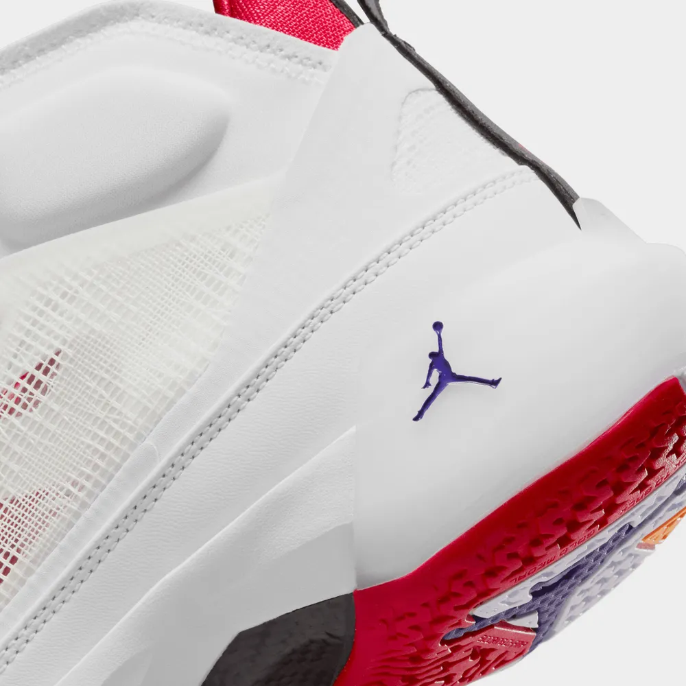 Jordan 37 GS White / True Red - Light Silver