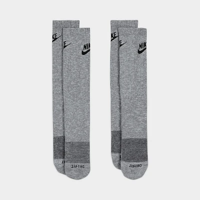 Nike Everyday Plus Cushioned Crew Socks (2 Pack) Particle Grey / Black