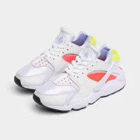 Nike Women's Air Huarache White / Volt - Bright Crimson