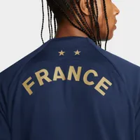 Nike France FFF Academy Pro Knit Soccer Jacket Midnight Navy / Metallic Gold