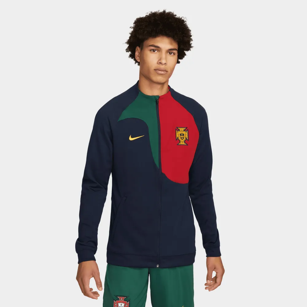 Nike Portugal Academy Pro Knit Soccer Jacket Obsidian / Gorge Green - Gold Dart