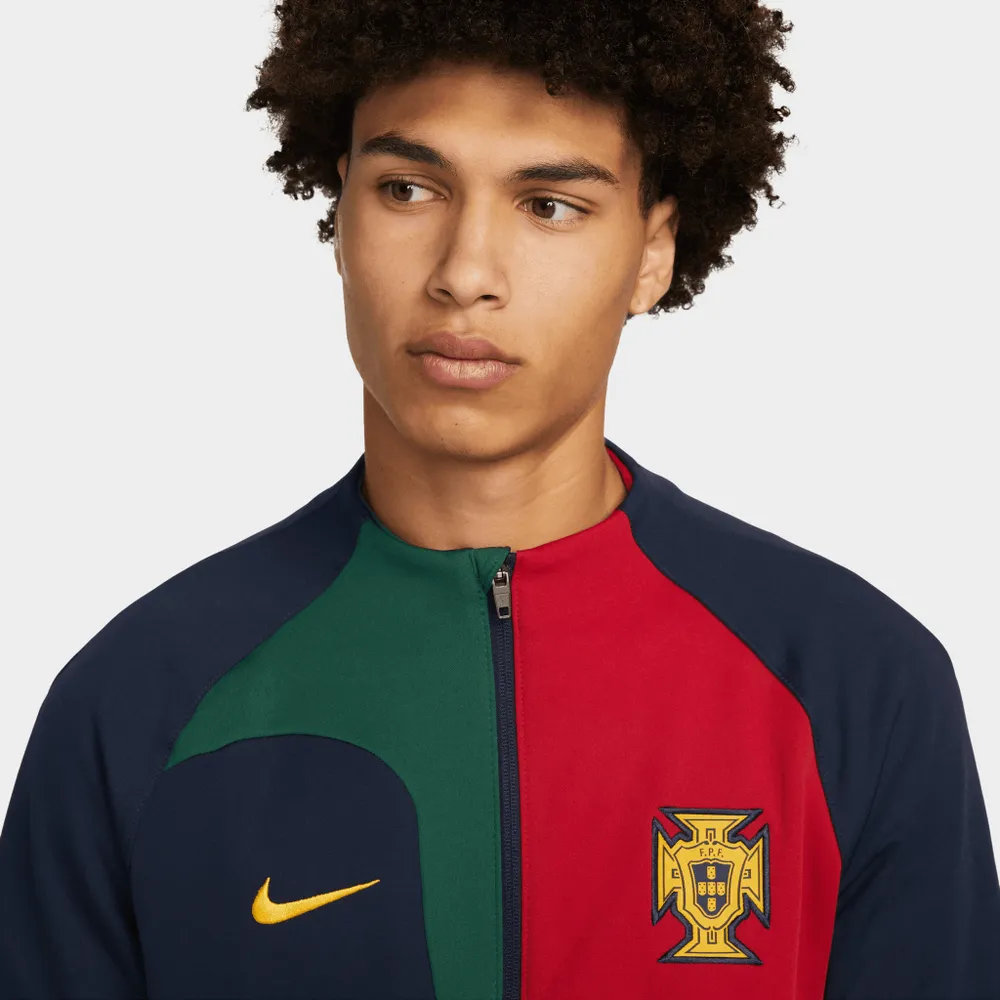 Nike Portugal Academy Pro Knit Soccer Jacket Obsidian / Gorge Green - Gold Dart