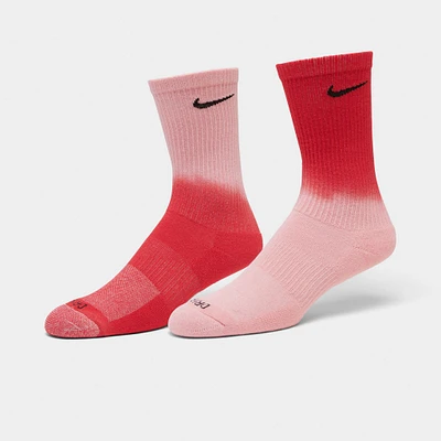 Nike Sportswear Everyday Plus Cushioned Crew Socks - 2 Pack / Bleached Coral