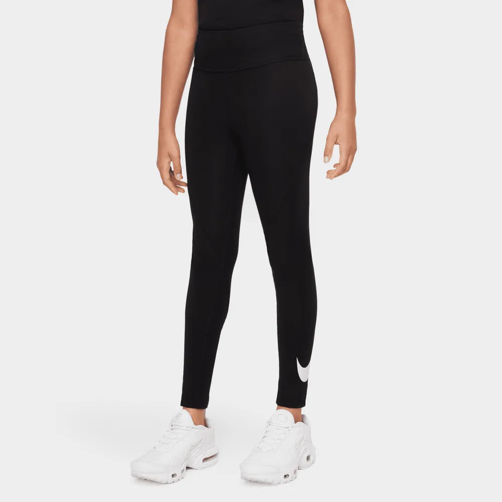 Nike Junior Girls’ Graphic High-Waisted Leggings / Black