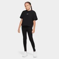 Nike Junior Girls’ Graphic High-Waisted Leggings / Black