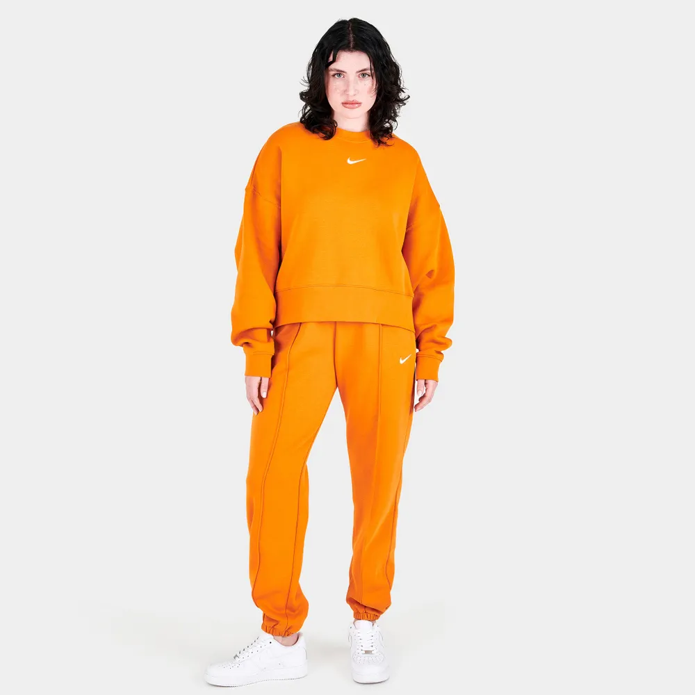 Nike Women’s Sportswear Essentials Oversized Fleece Crew Light Curry / White