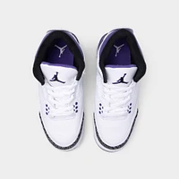 Jordan 3 Retro GS White / Black - Dark Iris