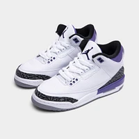 Jordan 3 Retro GS White / Black - Dark Iris