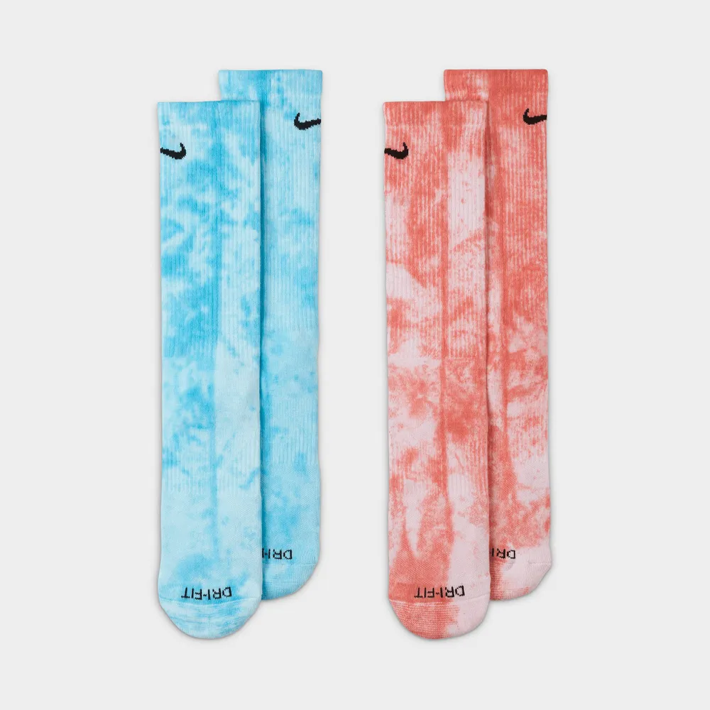 Nike Everyday Plus Cushioned Tie-Dye Crew Socks (2 Pack) / Multi-colour