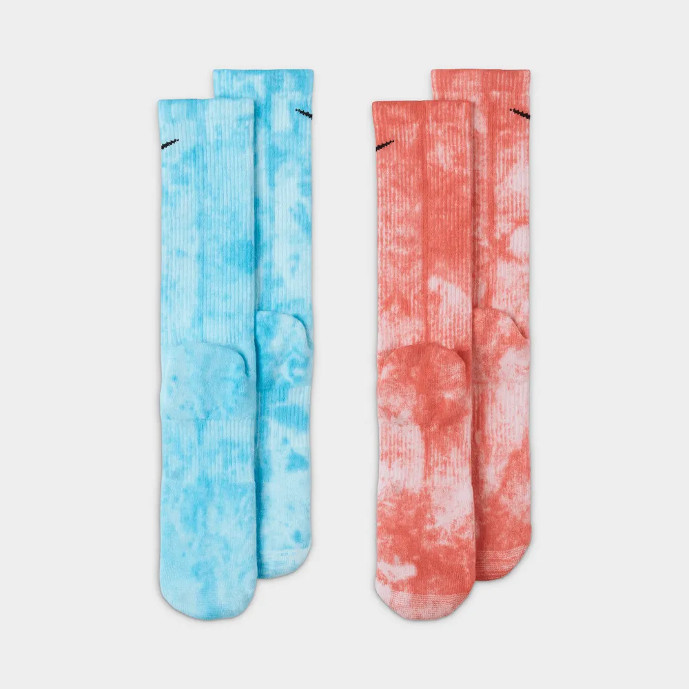 Nike Everyday Plus Cushioned Tie-Dye Crew Socks (2 Pack) / Multi-colour