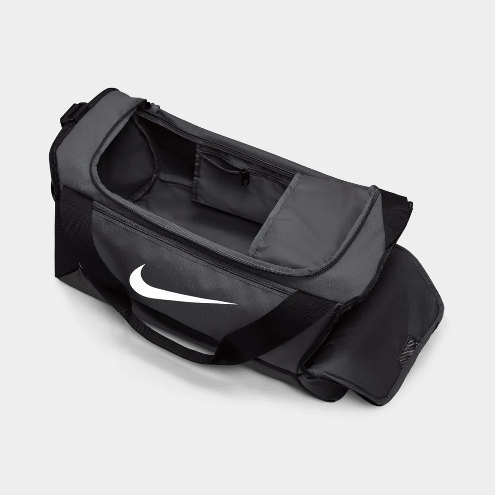 Nike Brasilia 9.5 Training Duffel Bag Flint Grey / Black - White