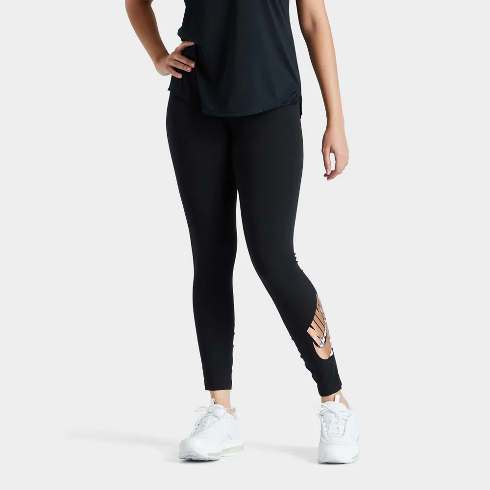 Nike Sportswear Fierce Python Print Women's Leggings Knit Fabric Front Zip  Sleek
