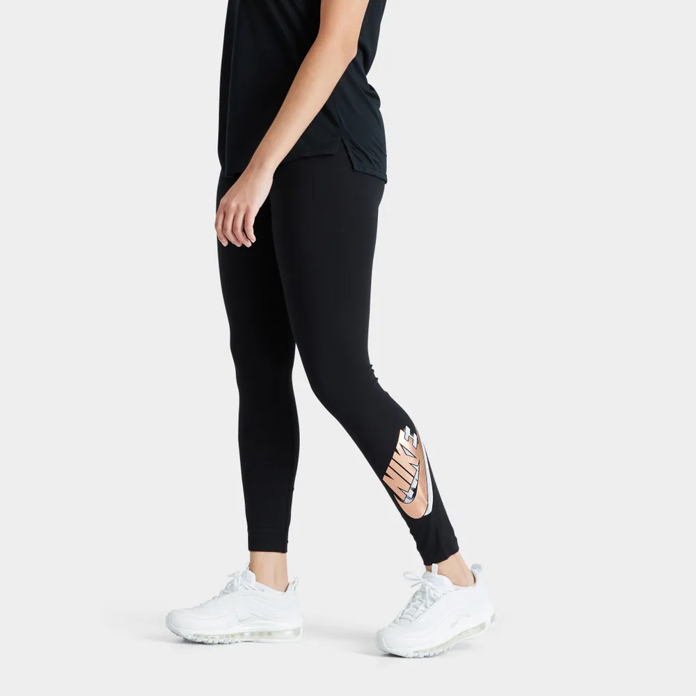 Nike Women's NSW Just Do It Essential Leggings, Black/Magic Ember