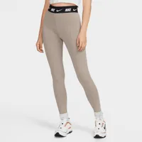 Nike Women's Sportswear Club High-Waisted Leggings Moon Fossil / Olive Grey