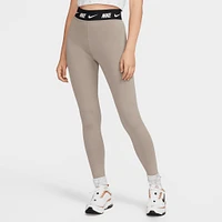 Nike Women's Sportswear Club High-Waisted Leggings Moon Fossil / Olive Grey