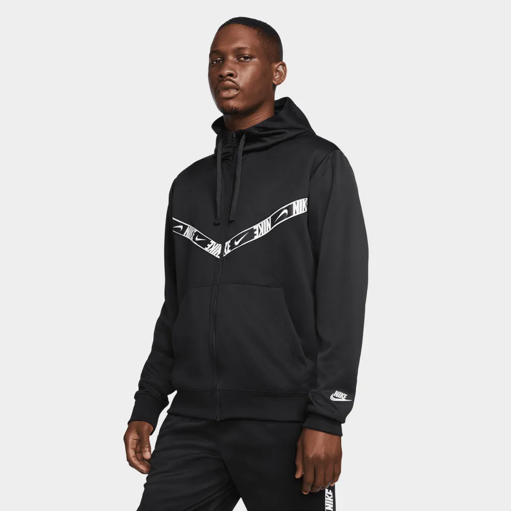 Nike Sportswear Repeat Full-Zip Hoodie Black / - White