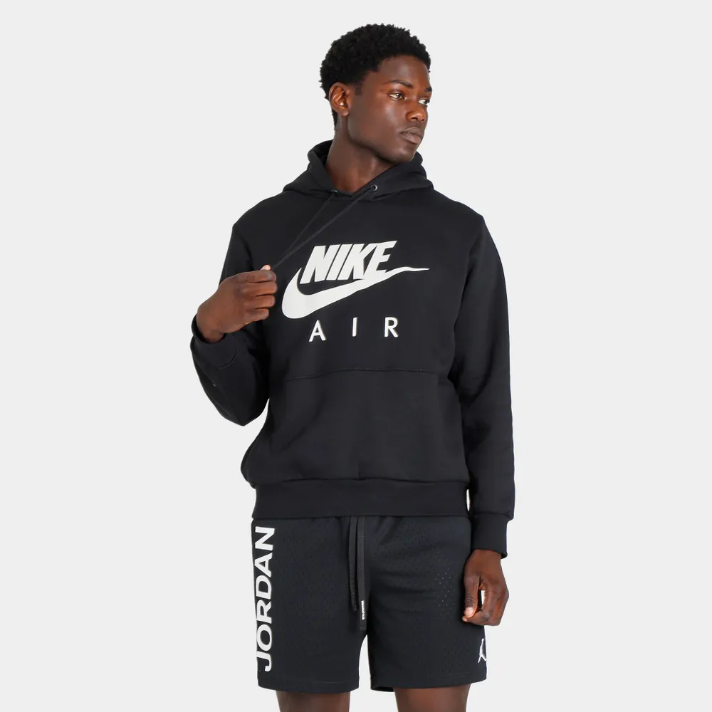 Nike Air Brushed-Back Fleece Pullover Hoodie Black / Light Bone
