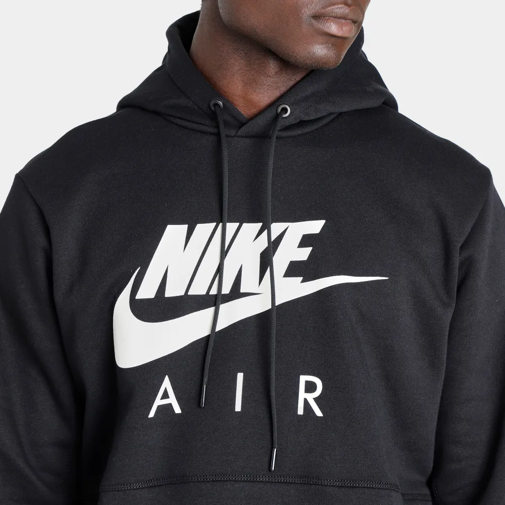 Nike Air Brushed-Back Fleece Pullover Hoodie Black / Light Bone