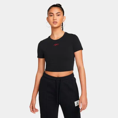 Jordan Women's (Her)itage T-shirt Black / Mystic Hibiscus