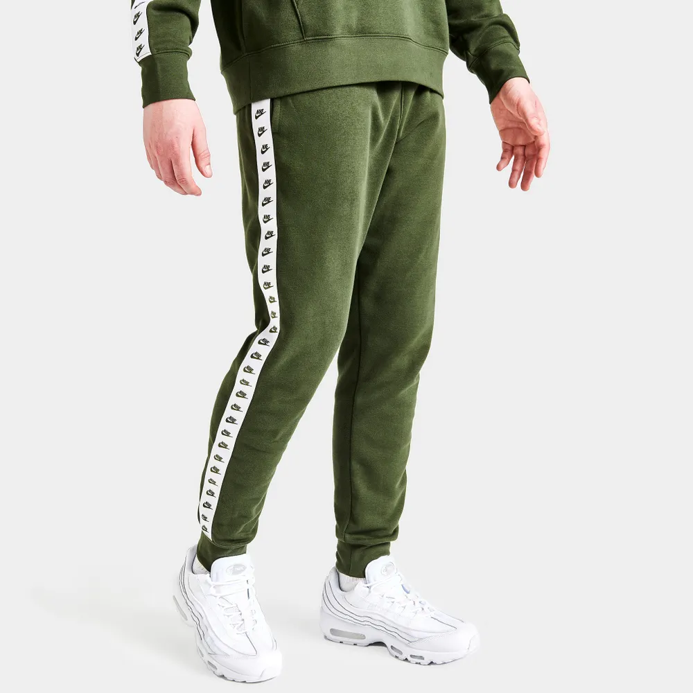 Nike Sportswear Essential Taped Fleece Track Joggers Rough Green / White