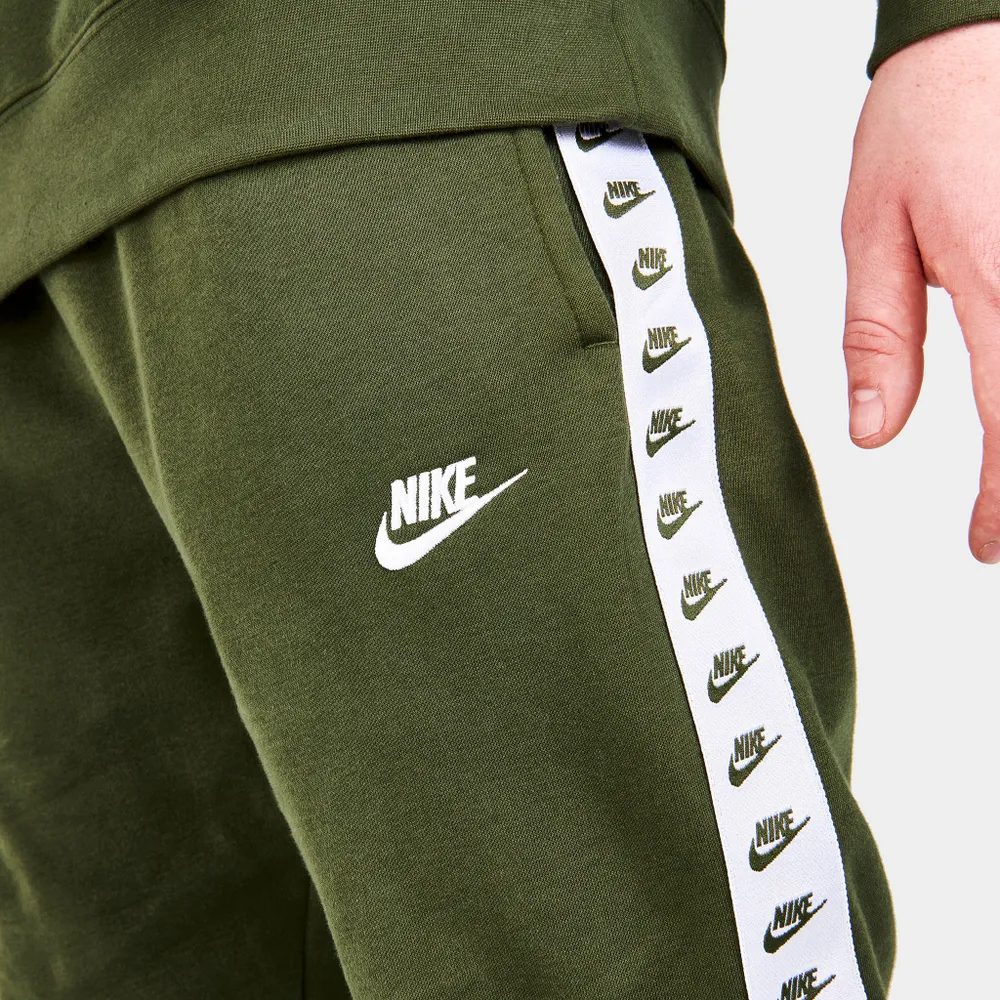 Nike Sportswear Essential Taped Fleece Track Joggers Rough Green / White