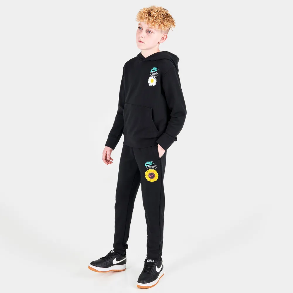 Nike Junior Boys’ Sportswear Floral Statement Pants Black / Washed Teal