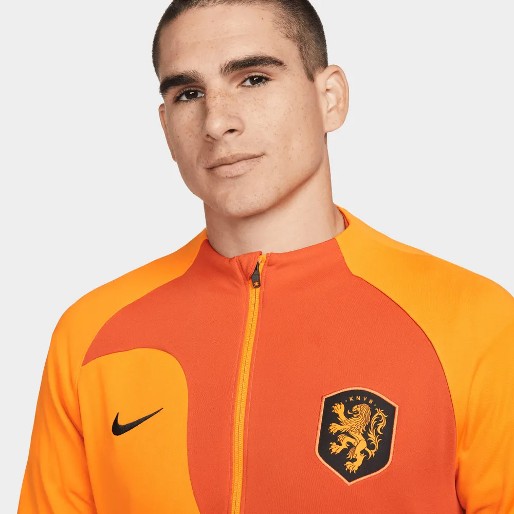 Nike Netherlands Academy Pro Knit Soccer Jacket Orange Peel / Campfire - Black