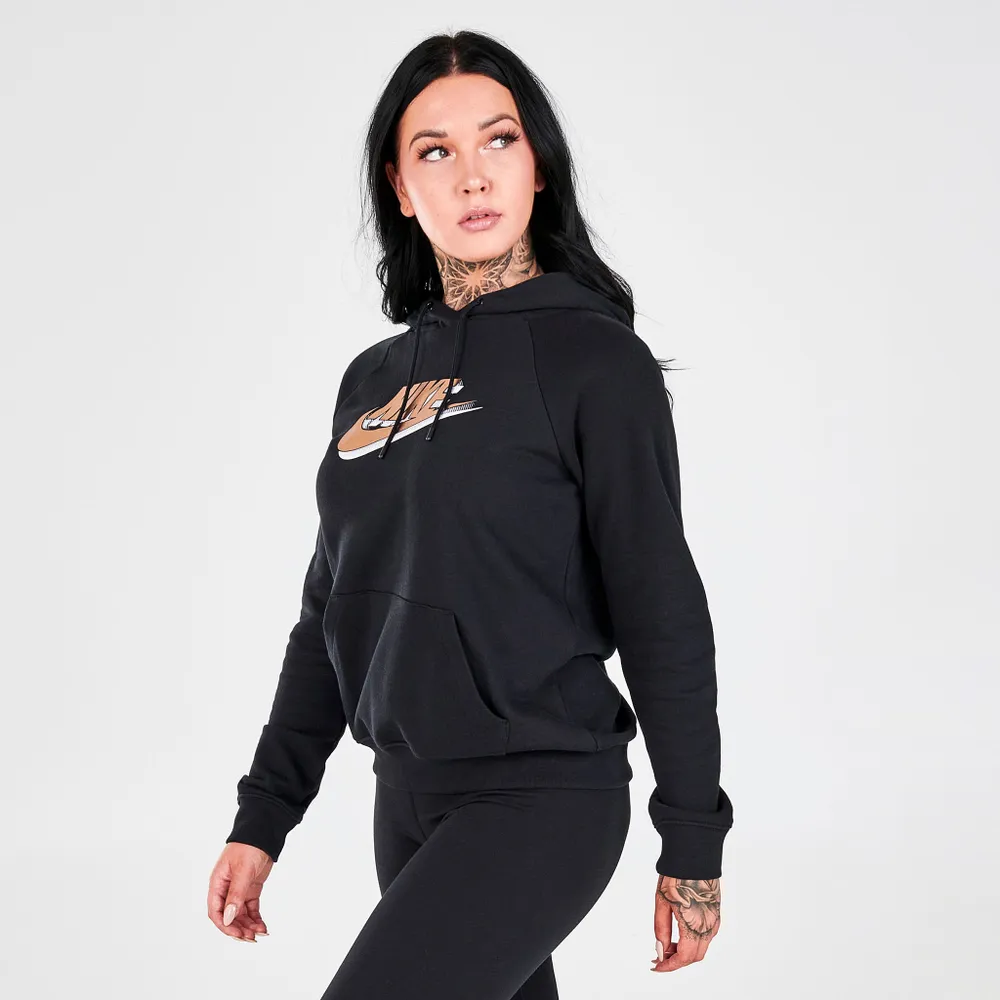 Nike Sportswear Women’s Printed Pullover Hoodie / Black