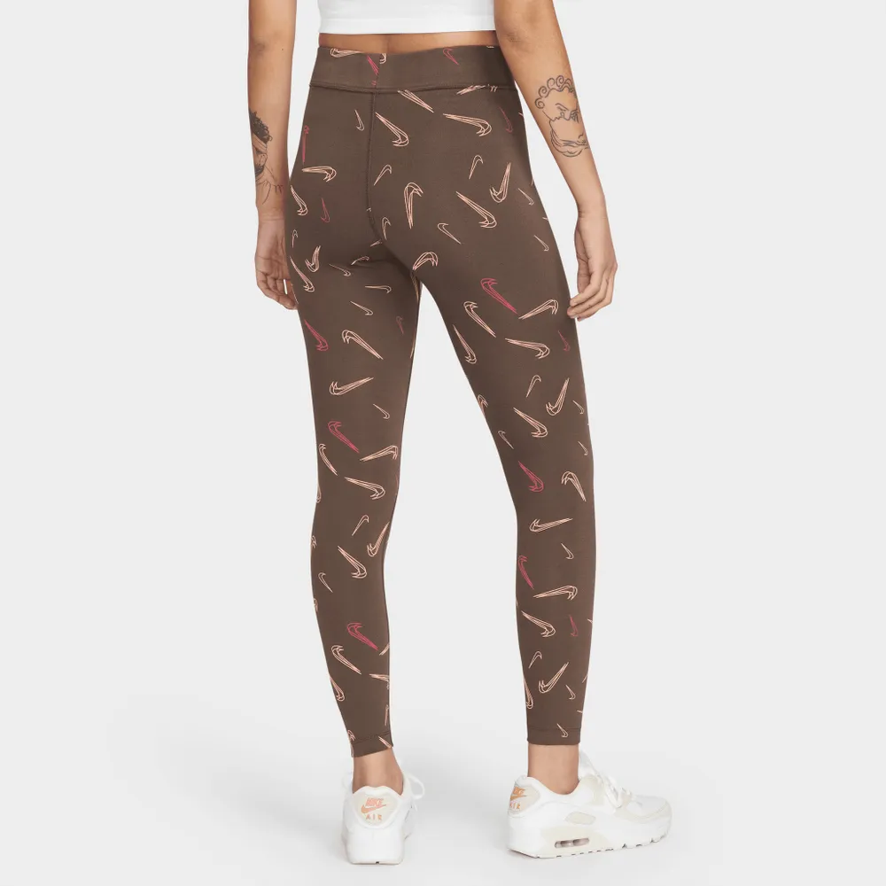 Nike Sportswear Women’s High-Waisted Leggings Baroque Brown / White