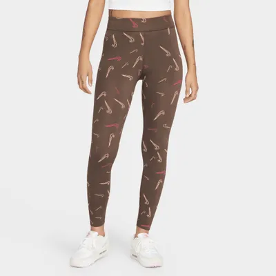 Nike Sportswear Women’s High-Waisted Leggings Baroque Brown / White