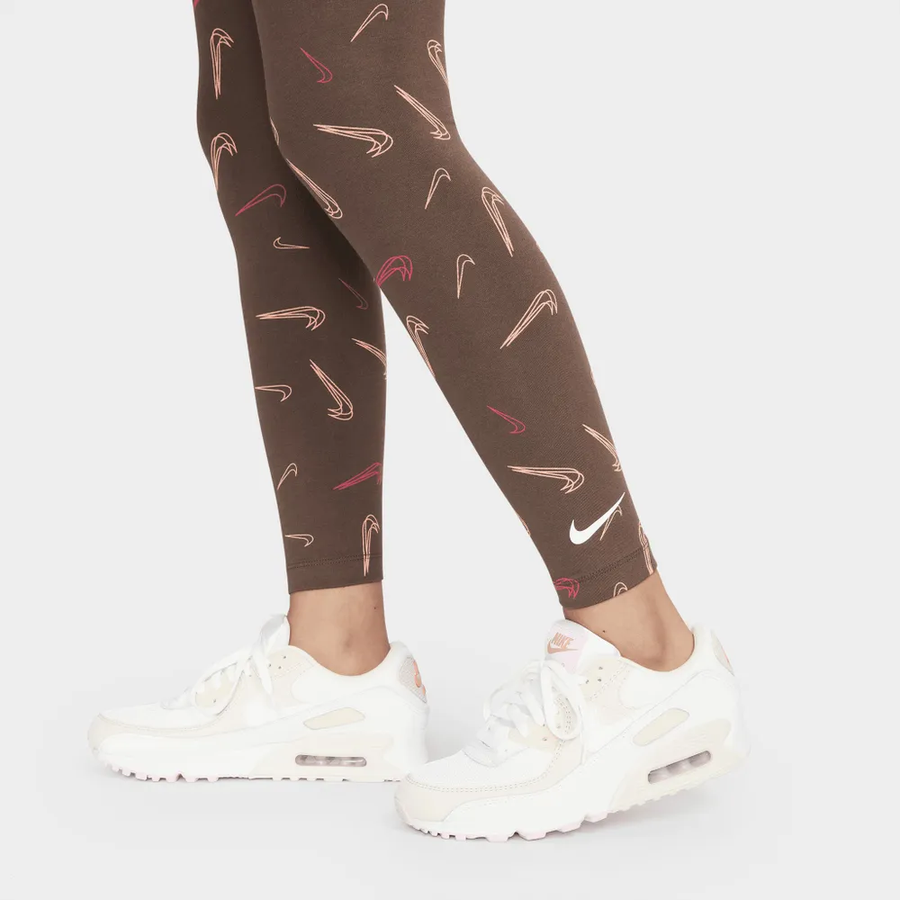 Nike Sportswear Women’s High-Waisted Leggings Baroque Brown / White