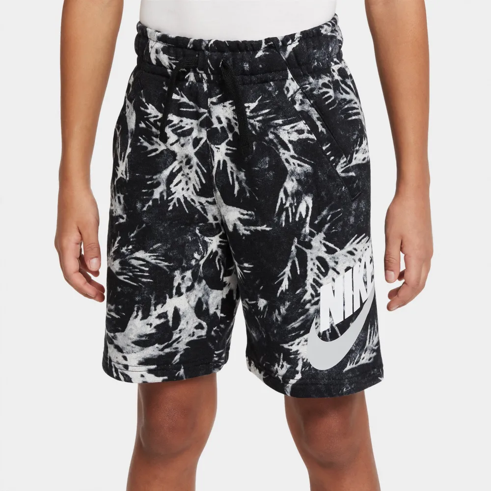 Nike Junior Boys' Sportswear Printed French Terry Shorts / Black