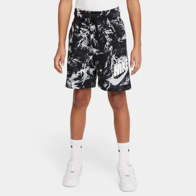 Nike Junior Boys’ Sportswear Printed French Terry Shorts / Black