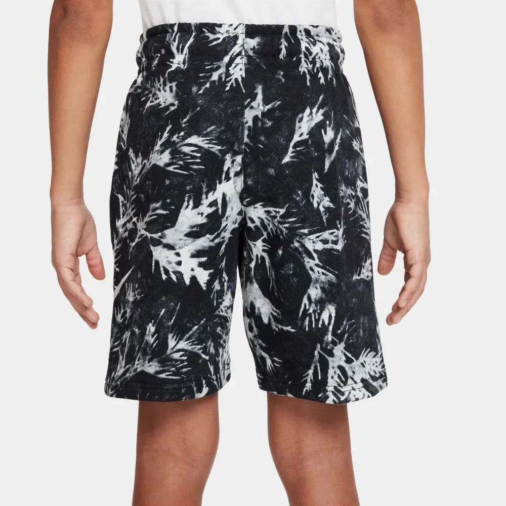Nike Junior Boys' Sportswear Printed French Terry Shorts / Black