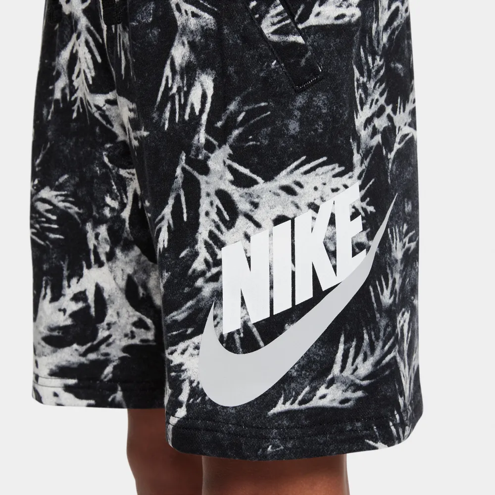 Nike Junior Boys’ Sportswear Printed French Terry Shorts / Black