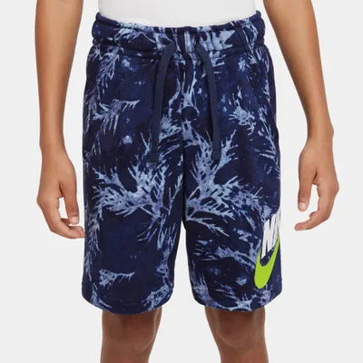 Nike Junior Boys’ Sportswear Printed French Terry Shorts / Midnight Navy