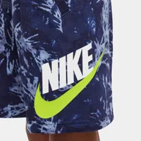 Nike Junior Boys’ Sportswear Printed French Terry Shorts / Midnight Navy