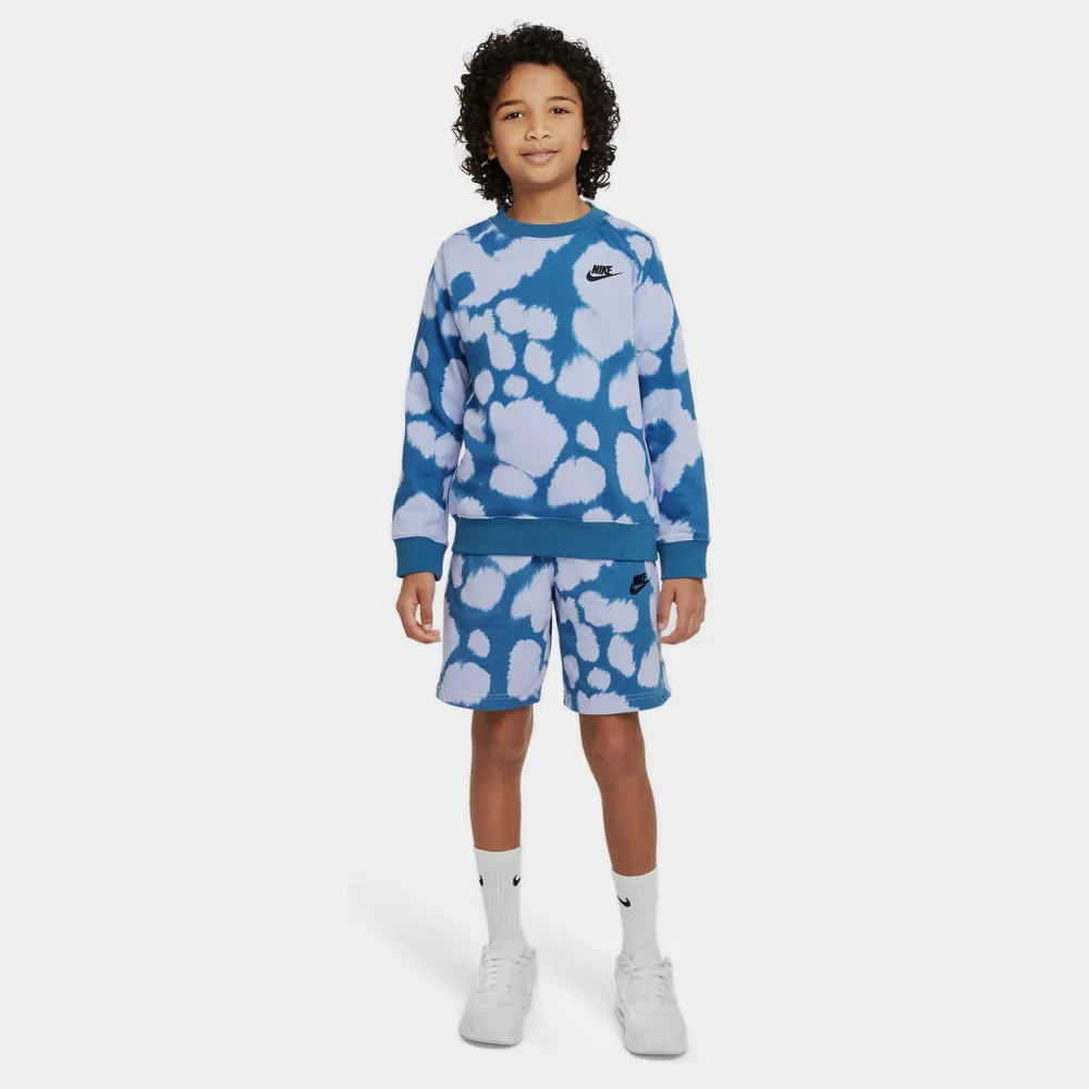 Nike Junior Boys’ Printed French Terry Shorts Light Marine / Black