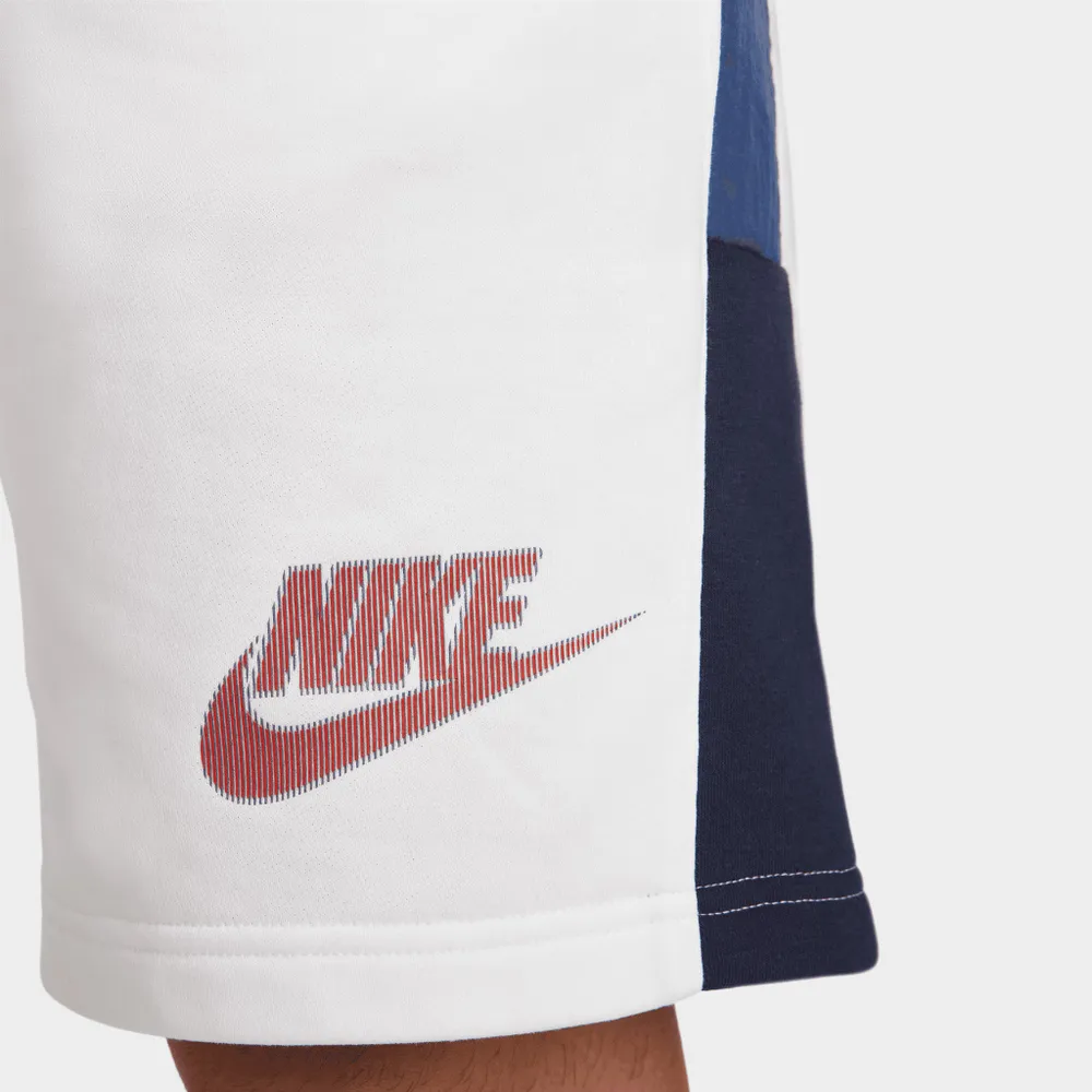 Nike Sportswear Hybrid French Terry Shorts White / Mystic Navy - University Red