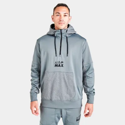 Nike Sportswear Air Max Logo Half-Zip Fleece Hoodie Off Noir / Black - Grey
