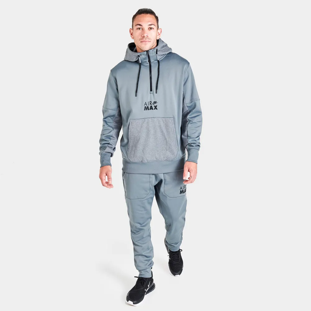 Nike Sportswear Air Max Logo Half-Zip Fleece Hoodie Off Noir / Black - Grey