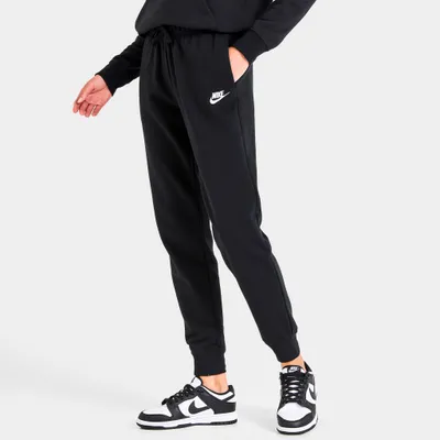 Nike Sportswear Women’s Club Fleece Mid-Rise Joggers Black / White