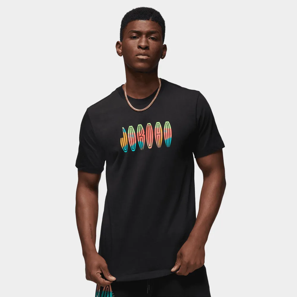 Jordan Flight MVP T-shirt Black / New Emerald - Infrared 23
